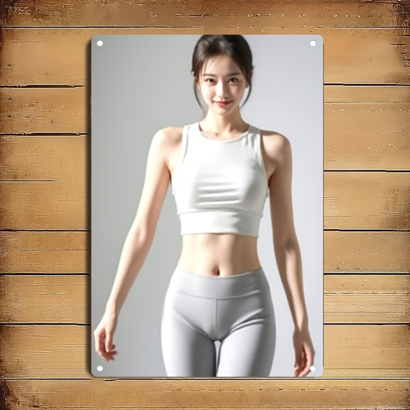 Home Gym Minimalist - Papan Tanda Logam Modern Minimalis 2D