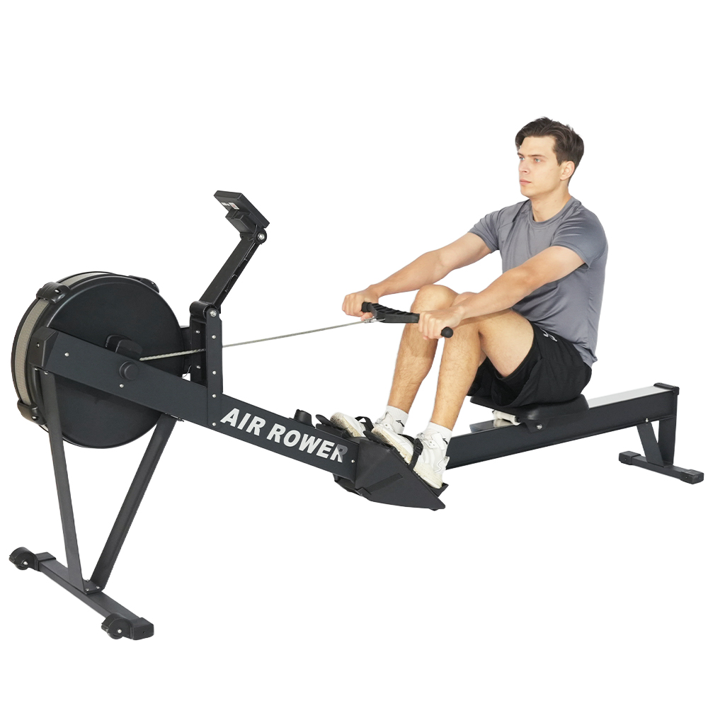 Home Gym Rowing Machine - Mesin Dayung Tahanan Udara Baja Lipat