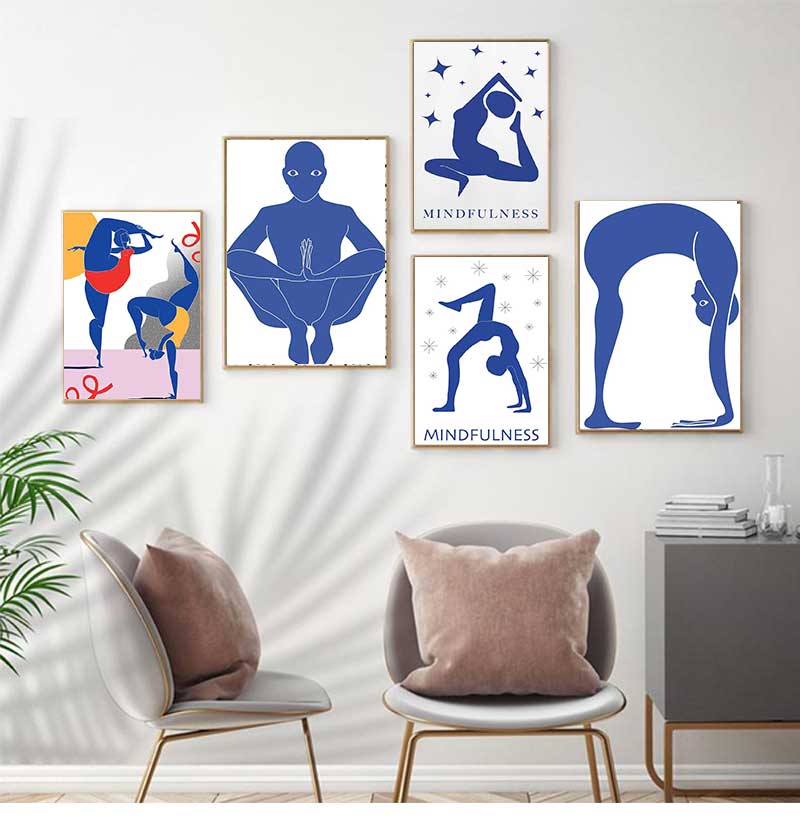 Home Gym Minimalist - Rumah Latihan Gym Yoga Pose Poster