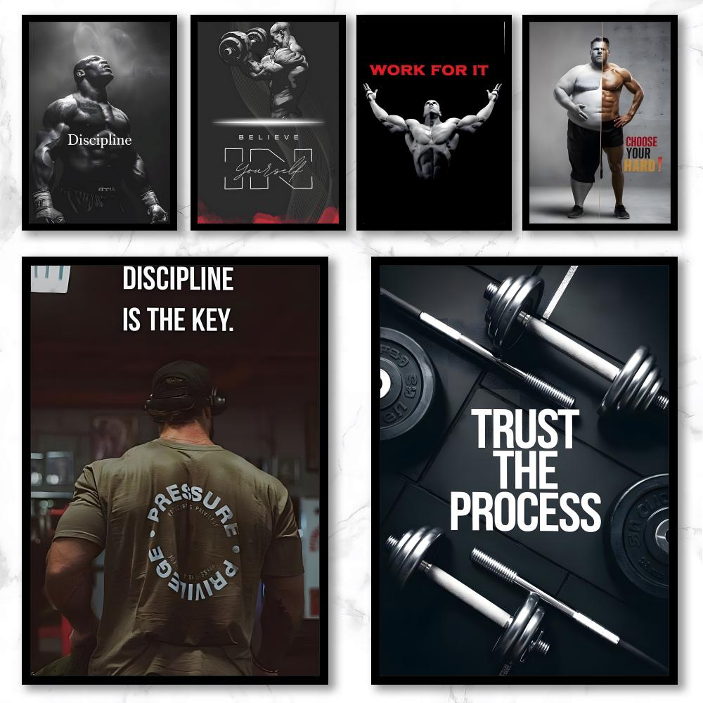 Home Gym Yoga - Poster Motivasi Kebugaran Seni F-fitness, Poster