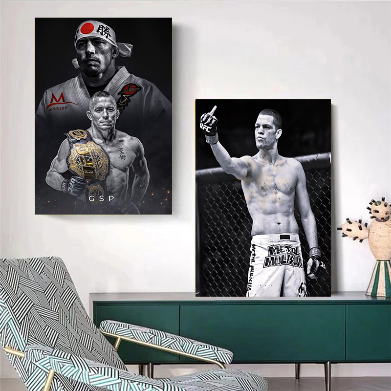 Poster Bintang Tinju UFC Popul - Home Gym Minimalist ulasan dan harga