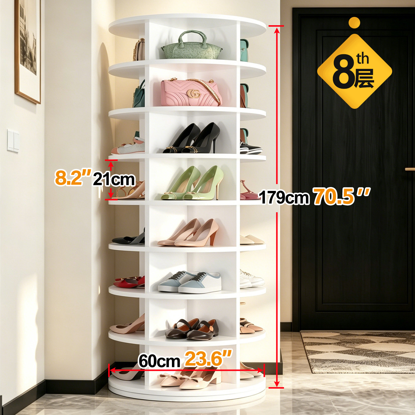 Rak Sepatu Modern Berputar 360 - Home Gym Minimalist ulasan dan harga
