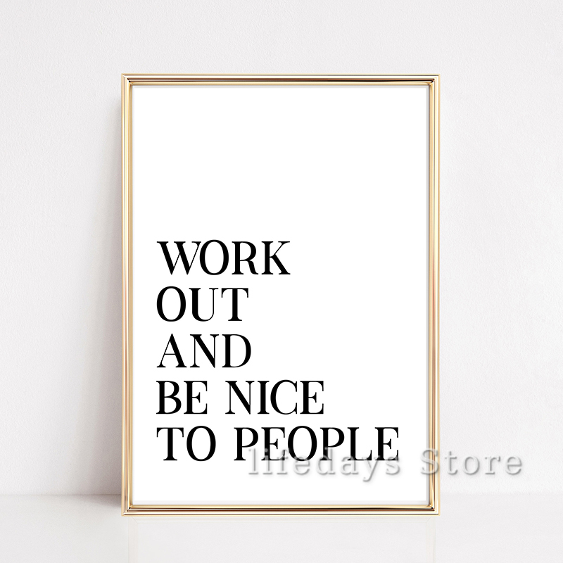 Fitness Work Out poster kutipa - Home Gym Minimalist ulasan dan harga